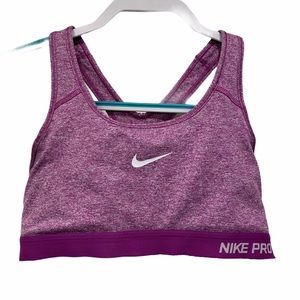 NIKE PRO Puple & White Sports Bra Size Medium